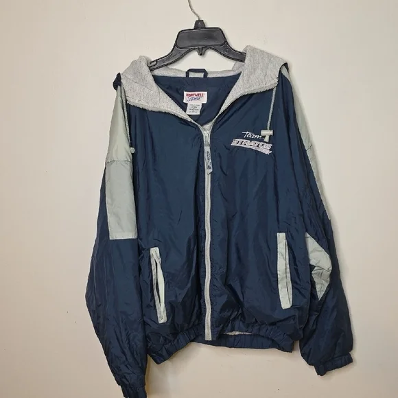 Vintage Team Stratos Blue and Gray Jacket Size Xl Bass Fishing, Fisherman - Picture 5 of 5